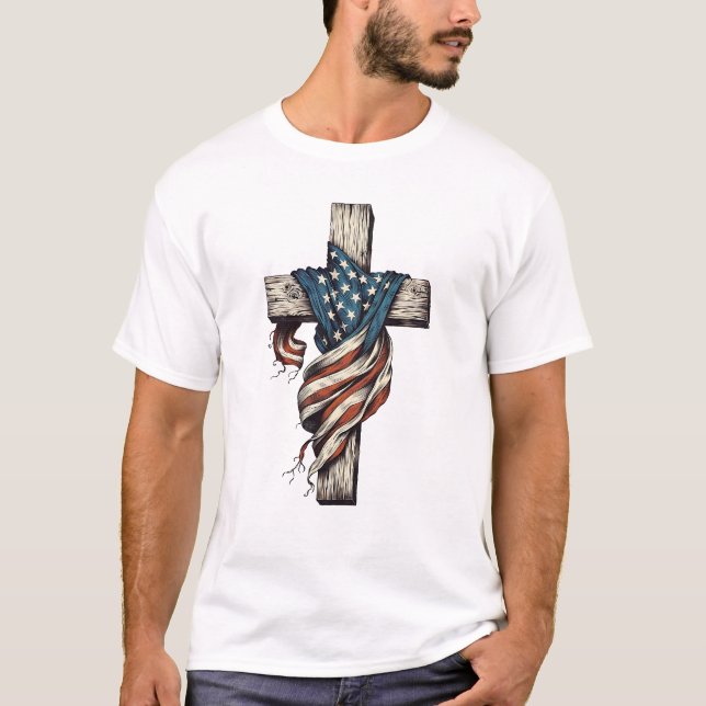 T-shirt Croix américaine (Devant)