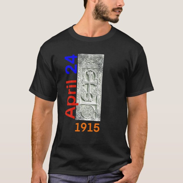 T-shirt Croix arménienne - Génocide - 24 avril 1915 Khat (Devant)