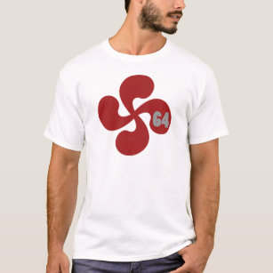 T-shirt Croix basque rouge 64 Lauburu