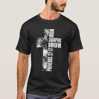 T-shirt Croix blanche noire Fer Sharpens Fer Verse Christi