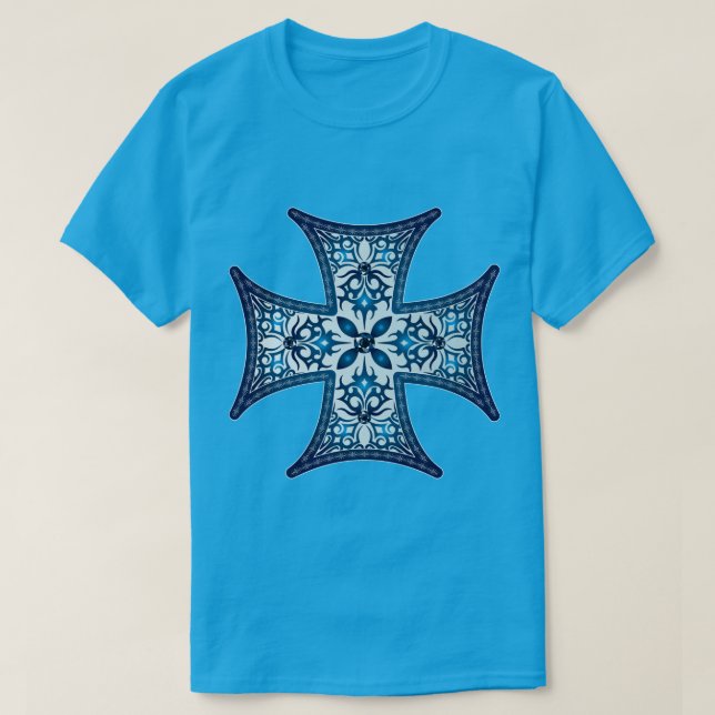 T-shirt Croix bleue maltaise (Design devant)