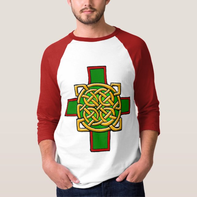 T-shirt Croix celtique avec la chemise complexe de (Devant)