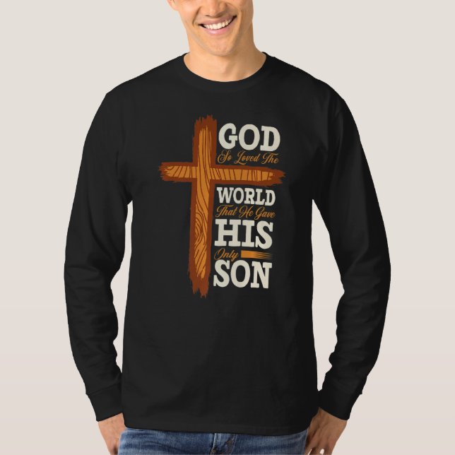 T-shirt Croix chrétienne Bible Verse Écriture Foi (Devant)