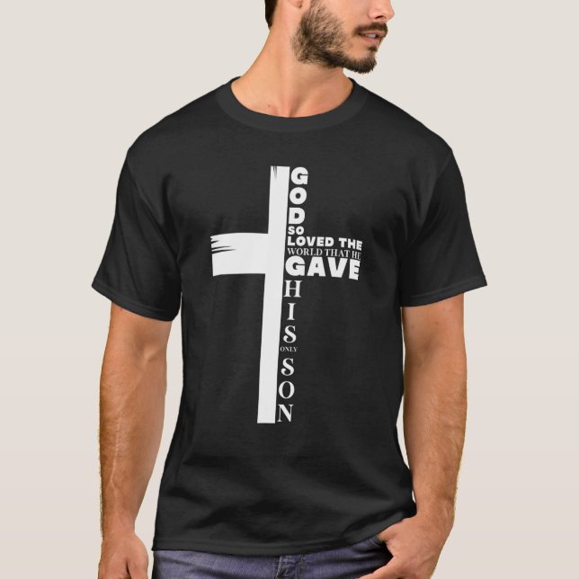 T-shirt Croix chrétienne Bible Verse Écriture Religion Fai (Devant)