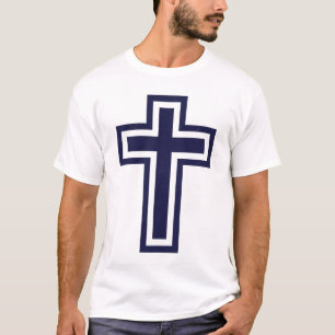 T-shirt Croix chrétienne bleue différentes variantes