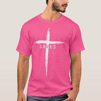 T-shirt Croix chrétienne cool Jésus Sauve Christ