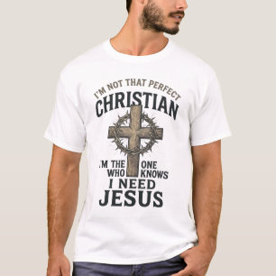 T-shirt Croix Chrétienne Couronne d'Épines Chemise de Foi