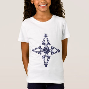 T-Shirt Croix Chrétienne Dans L'art Bleu Céleste