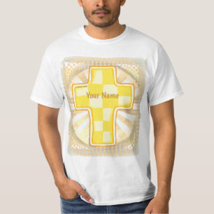 T-shirt Croix chrétienne du chèque jaune