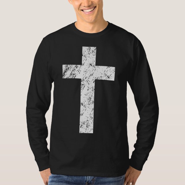 T-shirt Croix chrétienne, le message que Jésus vous aime (Devant)