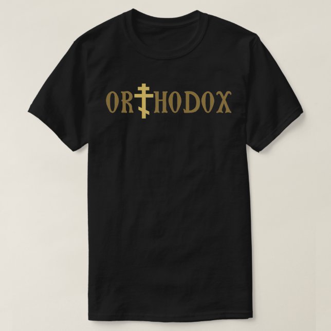 T-shirt Croix chrétienne orthodoxe Crucifix Jésus Christ (Design devant)