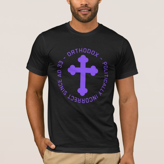 T-shirt Croix chrétienne orthodoxe depuis AD 33 Incorrecte (Devant)