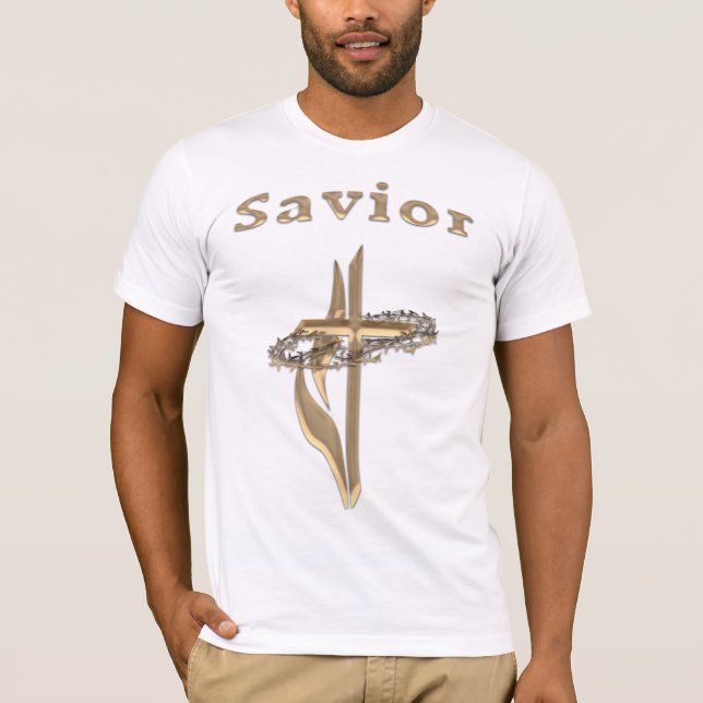 T-shirt Croix chrétienne sauveur (Devant)