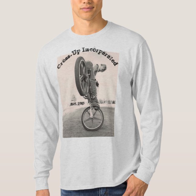 T-shirt Croix de chemise de la vieille école BMX vers le (Devant)