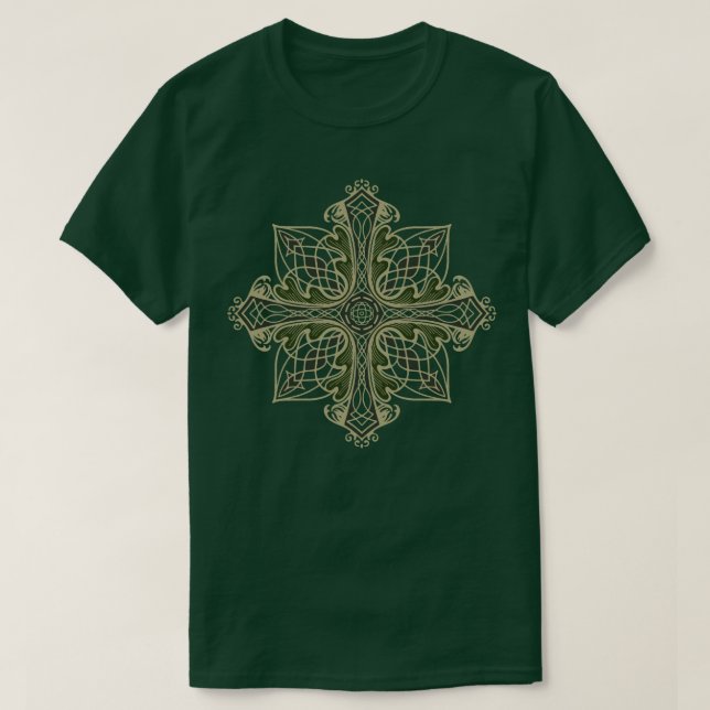 T-shirt Croix de chêne celtique (Design devant)