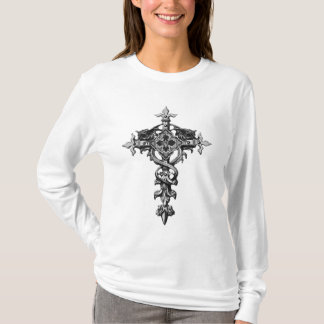 T-shirt Croix de dames avec des ailes