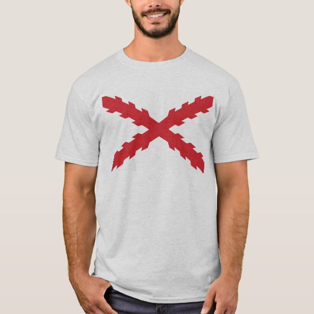 T-shirt Croix de drapeau de Bourgogne (Devant)