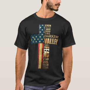 T-shirt Croix de foi Drapeau américain Christ Jésus Religi