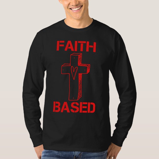 T-shirt Croix de foi et manches longues pour hommes de coe (Devant)