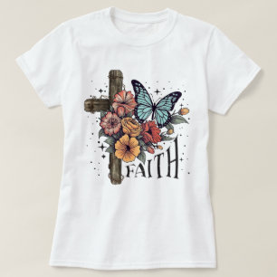 T-shirt Croix de la Foi Florale