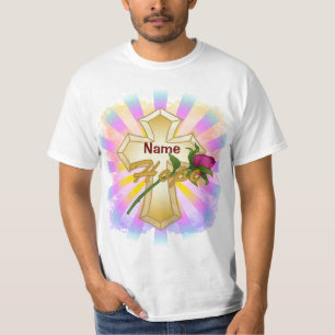 T-shirt Croix de l'Espoir Chrétien en Rose