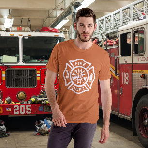 T-shirt Croix de Malte de sapeurs-pompiers classique 