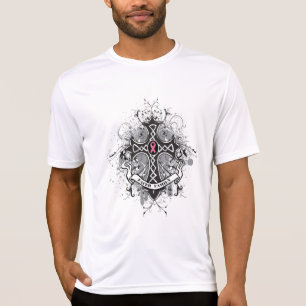 T-shirt Croix de prière de famille de foi - cancer du sei