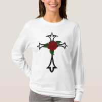 Croix De Tatouage Tribal Avec Hoody Rose Rouge