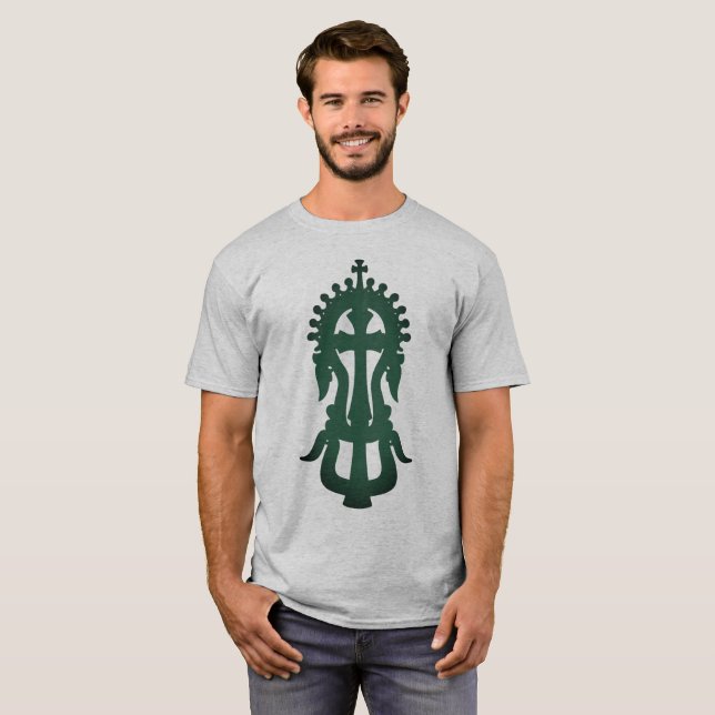 T-shirt Croix de Tewahedo éthiopienne orthodoxe (Devant entier)