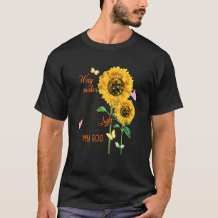 T-shirt Croix de tournesol foi papillon Jésus Christian Wa