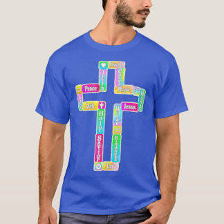 T-shirt Croix décorative avec des mots chrétiens