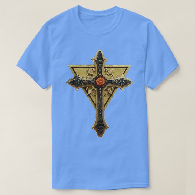 T-shirt Croix des premiers maîtres de l'ordre rosicrucien (Design devant)