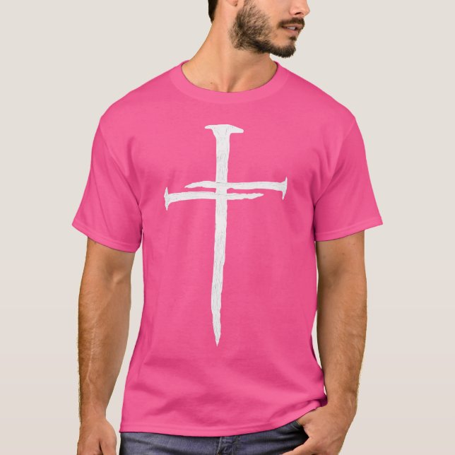 T-shirt Croix du clou de Jésus chrétien (Devant)