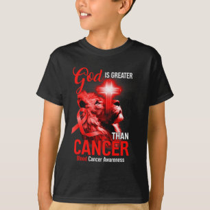 T-shirt Croix du lion chrétien Dieu est plus grand que le