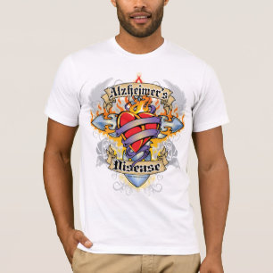 T-shirt Croix et coeur de la maladie d'Alzheimers