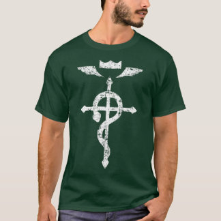 T-shirt Croix Flamelx27s de Grunge foncé