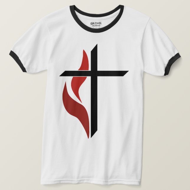 T-shirt Croix flamme (Design devant)