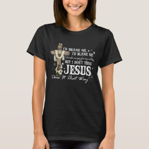 T-shirt Croix florale Inspirationnel religieux Christian Q