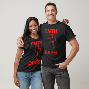 T-shirt Croix Fondée Sur La Foi Et Unisex Coeur