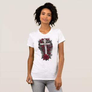 T-shirt Croix gothique de tatouage 9