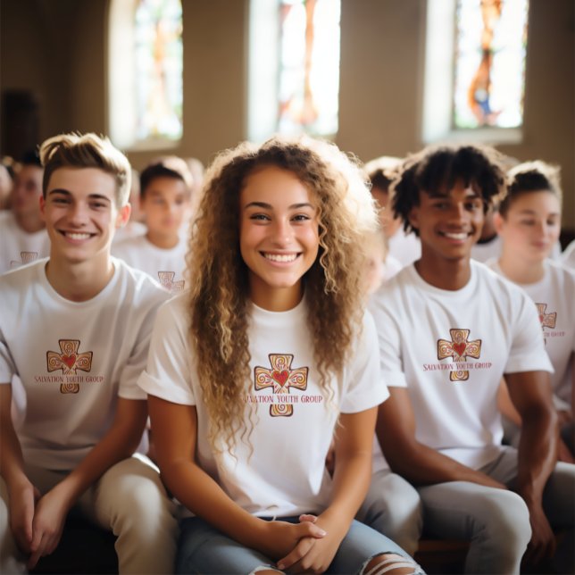 T-shirt Croix lunaire personnalisée Tee Church & Youth Gro (Créateur téléchargé)