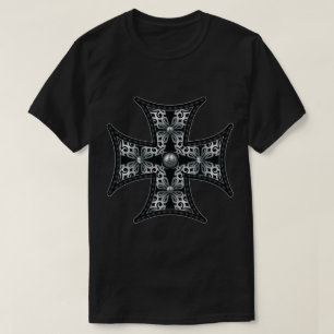 T-shirt Croix maltaise en argent