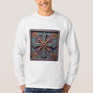T-shirt Croix médiévale ornementale Mandala