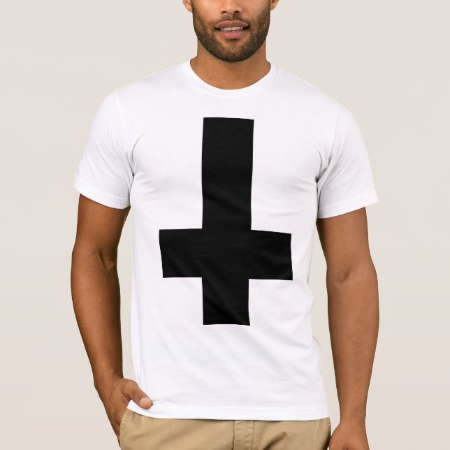 T-shirt Croix noire à l'envers (Devant)