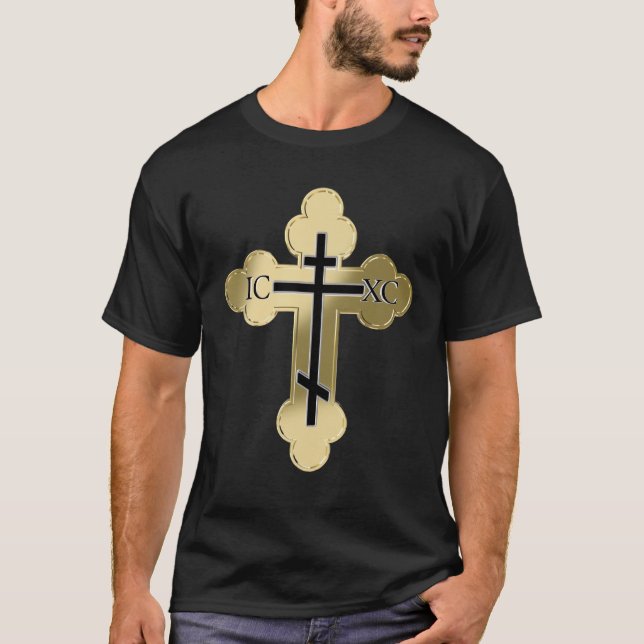 T-shirt Croix orthodoxe chrétienne (Devant)