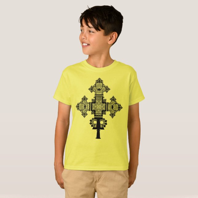 T-shirt Croix orthodoxe éthiopienne (Devant entier)