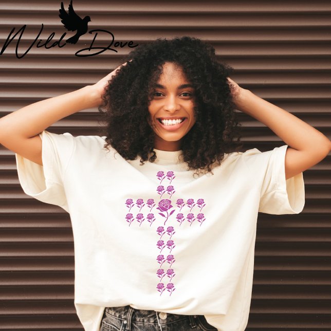 T-shirt Croix rose (Créateur téléchargé)