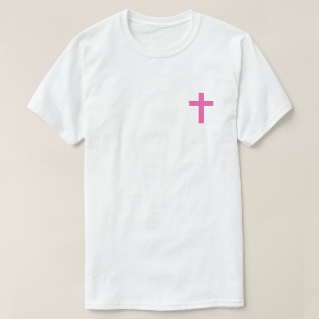 T-shirt Croix rose (Design devant)