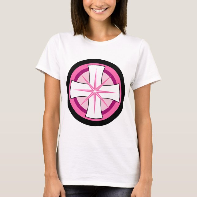 T-shirt Croix rose (Devant)