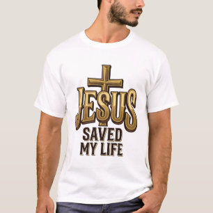 T-shirt Croix vintage Jésus m'a sauvé la vie